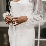 Camile Spot Lace Robe - Includes Slip - lerose AU