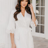 Alessandra Lace Trim Satin Robe