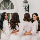 Alessandra Lace Trim Satin Robe