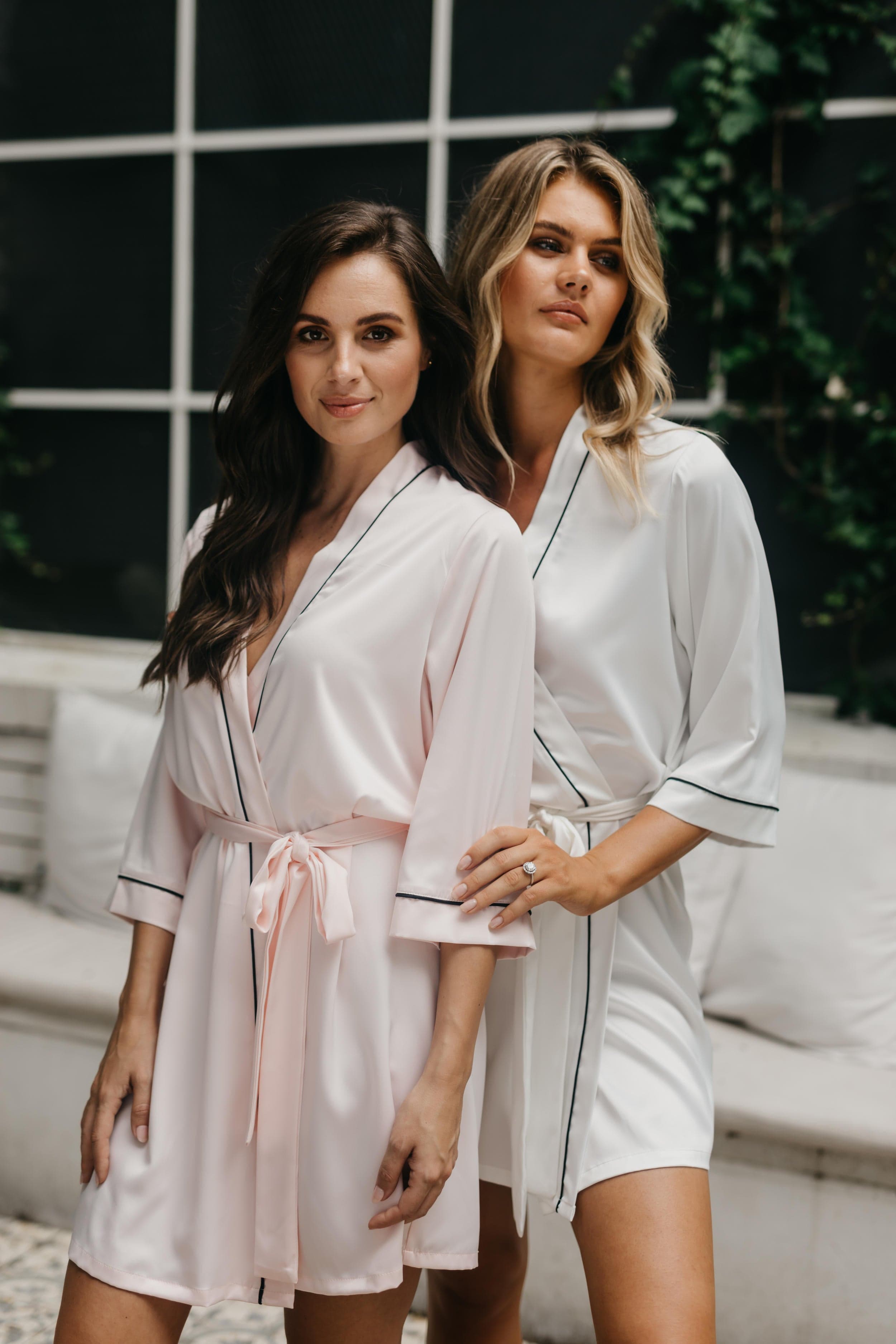 Elena Satin Robe - lerose AU