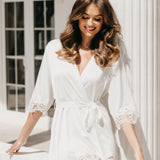 Chiara Lace Trim Robe