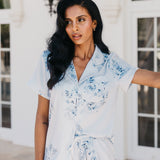 Mileva Bleu De Fleur Printed PJ Set