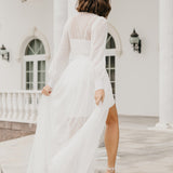 Ivy Hand Beaded Pearl Mesh Maxi - Includes Slip